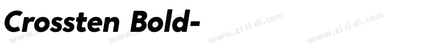 Crossten Bold字体转换